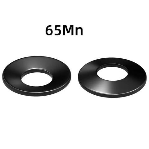 Conical Belleville Cup Washers 65Mn Three Eighths Inch High Strength 20 Pack, side by side view.