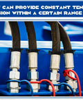 5 Pieces Constant Tension Band Hose Clamps Black 12mm Width Fuel Line Clips 43.5mm To 53mm Range Durable 65Mn Material