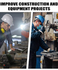 Workers using heavy machinery to improve construction and equipment projects in a workshop.