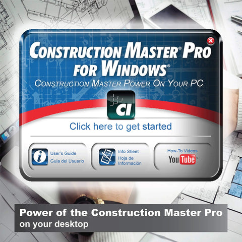 Construction Master Pro Software For Windows Delivers Fast Takeoffs And Estimates By Providing Desktop Pop Up Calculations interface