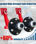 Container Wheel Kit With 6-Lug Axles And Heavy Duty Ratchet Tie Downs For Moving 20 To 40-Foot Shipping Containers, Each Unit Rated At 8,800 Pounds, Durable Steel Construction For Easy Relocation