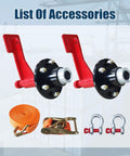 Container Wheel Kit With 6-Lug Axles And Heavy Duty Ratchet Tie Downs For Moving 20 To 40-Foot Shipping Containers accessories
