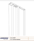 Diagram of Continuous Geared Full Surface Anodized Aluminum Door Hinge 83 Inch Heavy Duty Center Pivot for storefront repair.