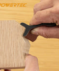 Using a Contour Sanding Grips Set With 21 Profiles For Convex Concave Detail Sanding on wood edge