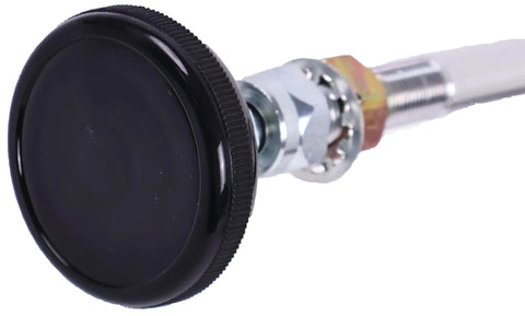 Durable 10 foot control cable for RO5B Dump Body PTO push-pull systems, smooth operation, close-up view, 3/8-24 and 1/2-20 THD fittings