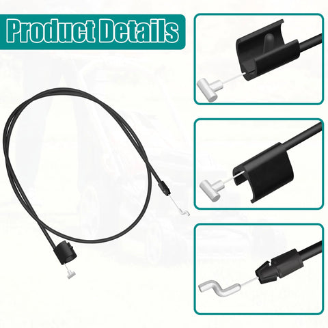Restore precise mowing control with this premium control stop cable for 20 and 22 inch walk behind mowers, featuring connectors.