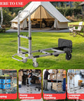 3 in 1 Convertible Hand Truck Dolly Cart with Wheels in a garden setting, showcasing collapsible design for shopping, warehouse, and moving use.
