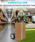 ✝️ 2 in 1 Convertible Hand Truck and Dolly, 800LBS in warehouse with moving box