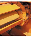 Close-up of 1457110 Conveyor Chain Replacement for industrial conveyors, featuring durable, high-strength chain in an orange system.