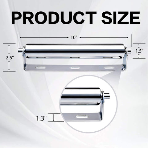 4 Sets Conveyor Rollers 10" Length 1.5" Diameter Galvanized Steel Long Roller with Bracket Set for Kayak Woodworking Roller Stands