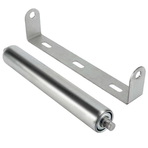 Conveyor Rollers, 2 Pack 10 Inches Long Galvanized Steel Roller and Bracket Set, 1.5 Inch Diameter