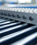 Conveyor system with ✝️ 4 Pack 10 Inch Long Roller and Bracket Set with 1.5" Diameter, Galvanized Steel Conveyor Roller for Conveying Heavy Objects