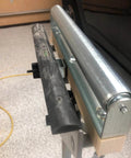 Conveyor Rollers, 2 Pack 10 Inches Long Galvanized Steel Roller and Bracket Set, 1.5 Inch Diameter for smooth motion and alignment