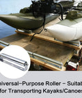 ✝️ 4 Sets Conveyor Rollers 10" Length 1.5" Diameter Galvanized Steel Long Roller with Bracket Set for Kayak on dock