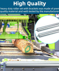 ✝️ 2 Pack Conveyor Long Roller and Bracket Set 10-inch, 1.5-inch Diameter Galvanized Steel Roller as support in woodworking setup