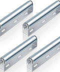 4 Sets 1.5'' Diameter Conveyor Rollers with Stands 10'' Galvanized Steel Long Roller and Bracket Set Easy Install Industrial Use Metal Canoe Kayak