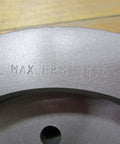 Close-up of Conveyor Sheave 7.5X3C SF For Classical CB Bushing, Through Bore 2.00 In, Max RPM 3170, showing engraved RPM limit.