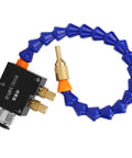 Pro Grade Universal Coolant Lubricant Sprayer System for CNC Lathe with blue adjustable nozzle