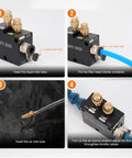 Coolant Mister For Milling Machines With Magnetic Base And 1.5m Hose CNC Lubrication Spray Pump Mini Mill Mist System Keeps Cutting Tools Cool, Boosts Cutting Speed, Reduces Tool Wear, And Blows Chips Efficiently steps of installation