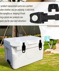 Two pack replacement cam latch set for rotomolded coolers, compatible with Fatboy, Bird Dog, OVO, SeaVilis and Xspec models shown installed on cooler