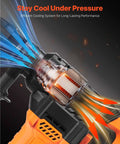 Powerful 1-1/4 inch SDS-Plus rotary hammer with 13A motor and 5.5J impact cooling system illustration.