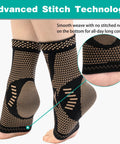 Copper Infused Ankle Brace For Men And Women Breathable Compression Sleeve With Copper Nylon Blend Targeted Support Size M