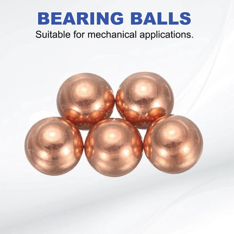 Solid Copper Bearing Balls 12mm Diameter Set Of 5 With G200 Precision For Machinery Automotive And DIY Projects Made From Corrosion Resistant T2 Copper By uxcell