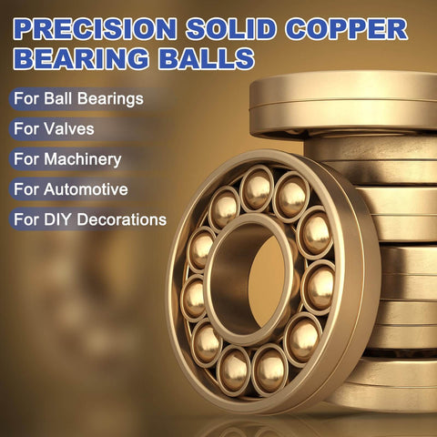 Solid Copper Bearing Balls 12mm Diameter Set Of 5 With G200 Precision For Machinery Automotive And DIY Projects Made From Corrosion Resistant T2 Copper By uxcell