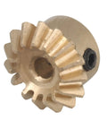 15T Copper Bevel Gear Wheel 0.8 Modulus 3mm Bore 10mm OD