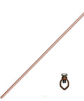 4 Ft Copper Bond Ground Rod Kit With Easy Install Bronze UL Listed Clamp 5/8 Inch Grounding Rod For Fence Lightning Protection And Pool Earthing