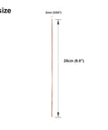 Phosphorus Copper Brazing Rods BCuP2 2mm 20 Pcs Self Fluxing For TIG Arc Welding Pipes shown with size dimensions.