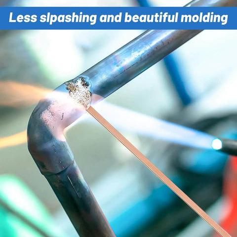 20 Sticks BCuP2 Copper Brazing Rods Phosphor Alloy For HVAC Pros And Refrigeration Piping in use on metal pipe joint