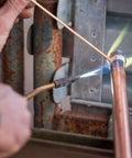 20 Silver Brazing Rods Pack 0.050 By 0.125 By 19.5 Inch Copper Phos Copper Alloy in use for HVAC welding on copper pipes