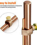 3 Ft Ground Rod Kit Half Inch Copper Clad Grounding Rod With Ground Clamp for electric fences, close-up view of clamp