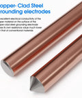 Copper-clad steel grounding electrodes for 4 Ft Copper Bond Ground Rod Kit With Easy Install Bronze UL Listed Clamp 5/8 Inch Grounding Rod.