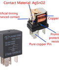 Close-up of Heavy Duty 12V 30A SPDT Car Relay Socket 5 Pin Waterproof, showing copper coil and contact material details.