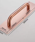 12 Inch Push Pull Door Handles Set for Sliding Barn Doors and High Traffic Areas in Antique Copper Finish, shown with dimensions.