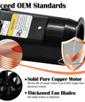 Universal Heavy Duty Draft Inducer Motor For Furnaces Replacement Part Compatible With Nortek Nordyne Intertherm Miller Gibson Packard Brands And M1 Series Units 903404 65404 621787 SM3404 with copper motor and thickened blades