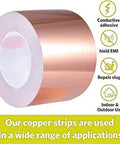 Copper Foil Tape With Double Sided Conductive Adhesive, 4 Inch And 33 Feet, EMI Shielding For Guitar and DIY Projects