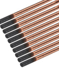 Carbon Arc Gouging Rods Set 10 Pcs 6mm X 305mm Copper Graphite Coated Welding Electrodes in fan arrangement