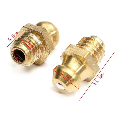 Premium Copper Taper Thread Grease Zerk Nipple Fitting Straight 1/4-28 SAE-LT 25 Pcs Set For Standard Grease Ports Leak-Proof Seal