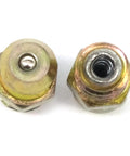 Premium Copper Taper Thread Grease Zerk Nipple Fitting Straight 1/4-28 SAE-LT close-up, 25 pcs set for standard grease ports