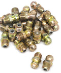 Premium Copper Taper Thread Grease Zerk Nipple Fitting Straight 1/4-28 SAE-LT 25 Pcs Set for Standard Grease Ports