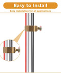 Two Pack Copper Ground Rod Clamps for Direct Burial Grounding Rods One Half To Five Eighth Inch Fits Rebar and Pipe Installed