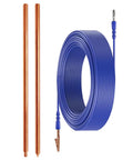 Ultimate 24 Inch Pure Copper Ground Rod Kit With 50 Foot Copper Wire And Alligator Clip for Electric Fences Hevidubana