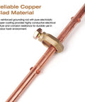 Three Pack Grounding Rod Kit With Copper Clamps, Four Feet Long, Three Eighths Inch Ground Rods For Electric Fences, close-up view