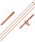 Three Pack Grounding Rod Kit With Copper Clamps, Four Feet Long, Three Eighths Inch Ground Rods for electric fences and satellite dishes