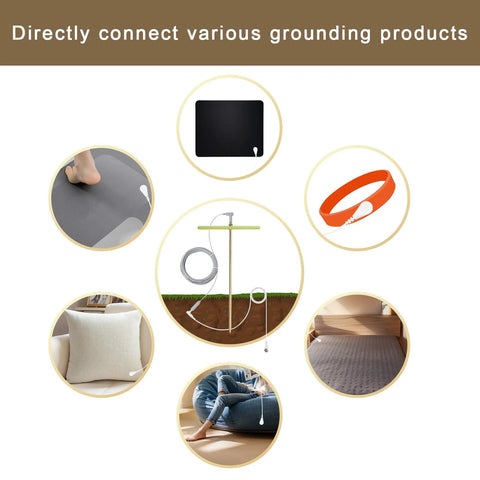 Copper Grounding Rod Kit Pro Grade With Ground Wires Clamp Wrench And T Handle Portable Earthing Rod For Electric Fence Use Images