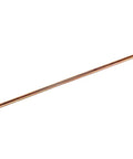 Copper Grounding Rod Four Feet Long Three Eighth Inch Diameter With Attached Ground Rod Clamp for electric fences and antennas.