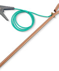 Grounding Rod With Crocodile Clip Wire For Earthing And Grounding Systems For Electric Fences Generators And Antennas, 17.4 Inch Ground Rod